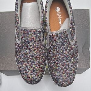 bernie mev. Colorful Woven Slip-On Sneakers